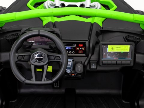 Buggy CAN-AM Maverick 3 PRO + Pompowane KOŁA auto na akumulator Zielony 2x320W 24V DK-CA001