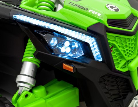 Buggy CAN-AM Maverick 3 PRO + Pompowane KOŁA auto na akumulator Zielony 2x320W 24V DK-CA001