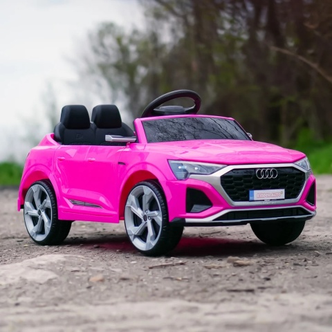 Auto na akumulator AUDI SQ8 Różowy + PILOT MP3 KOŁA EVA