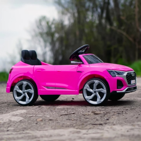 Auto na akumulator AUDI SQ8 Różowy + PILOT MP3 KOŁA EVA