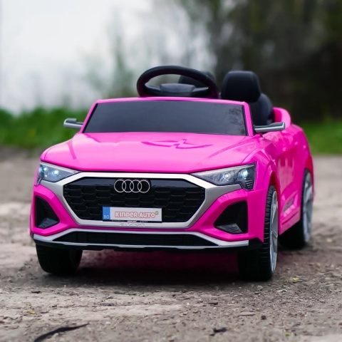 Auto na akumulator AUDI SQ8 Różowy + PILOT MP3 KOŁA EVA