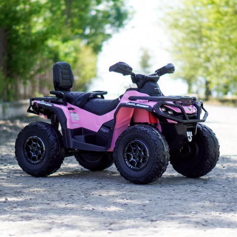 Duży Quad Can Am Outlander ATV 4x200W 24V7Ah Różowy - POWIĘKSZONY AKUMULATOR!