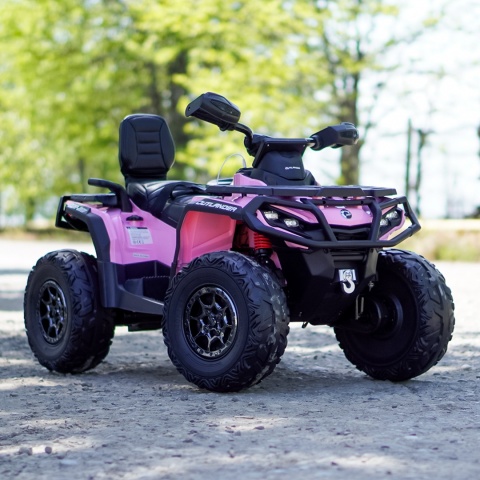 Duży Quad Can Am Outlander ATV 4x200W 24V7Ah Różowy - POWIĘKSZONY AKUMULATOR!