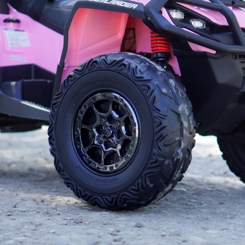 Duży Quad Can Am Outlander ATV 4x200W 24V7Ah Różowy - POWIĘKSZONY AKUMULATOR!