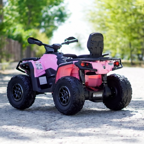 Duży Quad Can Am Outlander ATV 4x200W 24V7Ah Różowy - POWIĘKSZONY AKUMULATOR!