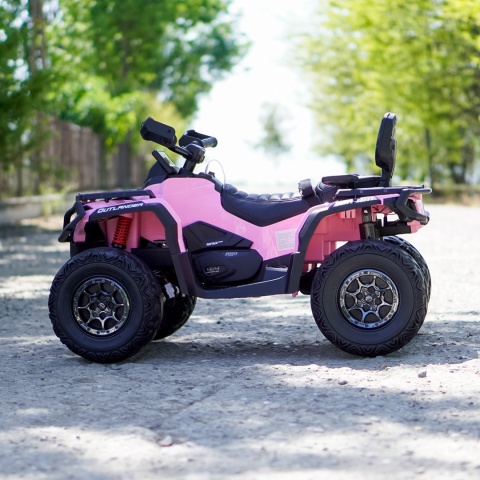Duży Quad Can Am Outlander ATV 4x200W 24V7Ah Różowy - POWIĘKSZONY AKUMULATOR!