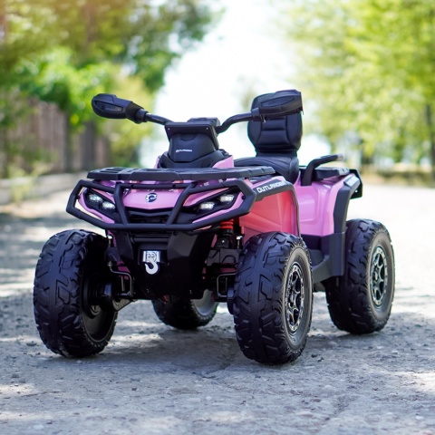 Duży Quad Can Am Outlander ATV 4x200W 24V7Ah Różowy - POWIĘKSZONY AKUMULATOR!