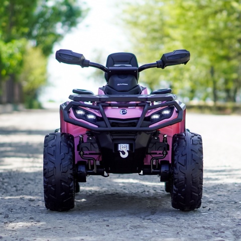 Duży Quad Can Am Outlander ATV 4x200W 24V7Ah Różowy - POWIĘKSZONY AKUMULATOR!