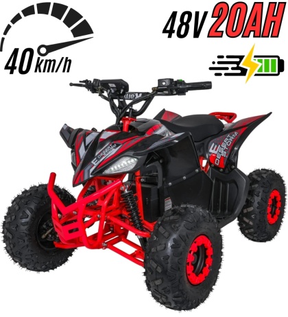 Wielki QUAD DESERT STORM XXL 48V20Ah dla dzieci 8+ Czerwony