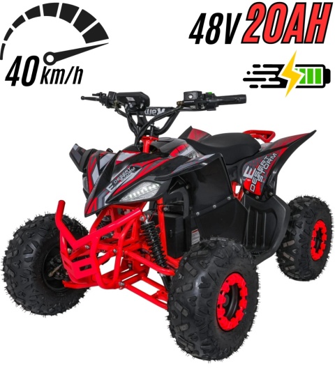 Wielki QUAD DESERT STORM XXL 48V20Ah dla dzieci 8+ Czerwony