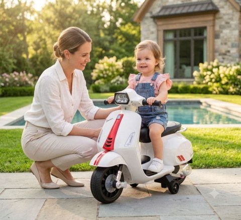 Pierwszy skuter na akumulator dla dziecka Vespa, licencja