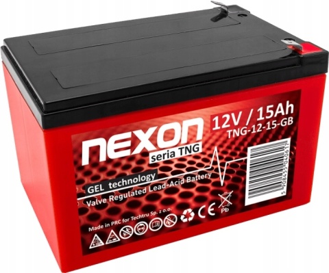 Akumulator 12V 15Ah NEXON do samochodów dla dzieci
