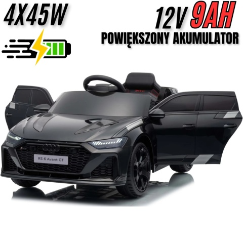 Auto na Akumulator Dla Dzieci Audi RS6 Avant GT 4x4 Czarny