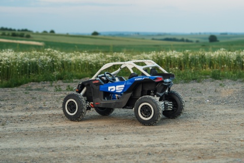 Auto na akumulator Buggy CAN-AM Maverick 3 PREMIUM DELUXE Niebiesko Czarny + POMPOWANE KOŁA + POWIĘKSZONY AKUMULATOR