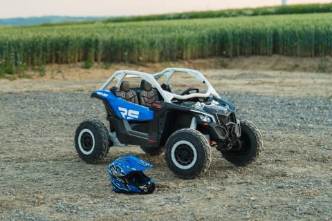 Auto na akumulator Buggy CAN-AM Maverick 3 PREMIUM DELUXE Niebiesko Czarny + POMPOWANE KOŁA + POWIĘKSZONY AKUMULATOR