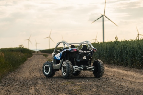 Auto na akumulator Buggy CAN-AM Maverick 3 PREMIUM DELUXE Niebiesko Czarny + POMPOWANE KOŁA + POWIĘKSZONY AKUMULATOR