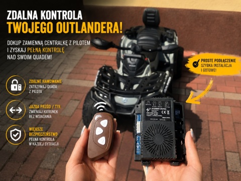 Duży Quad Can Am Outlander ATV 4x200W 24V7Ah Szary - POWIĘKSZONY AKUMULATOR!