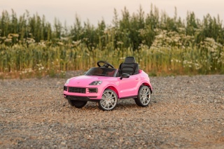 Auto na akumulator Porsche Cayenne 2x45W, 12V/9Ah - Samochód Dla Dzieci Różowy