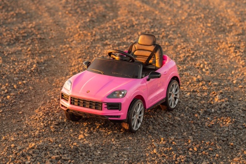 Auto na akumulator Porsche Cayenne 2x45W, 12V/9Ah - Samochód Dla Dzieci Różowy