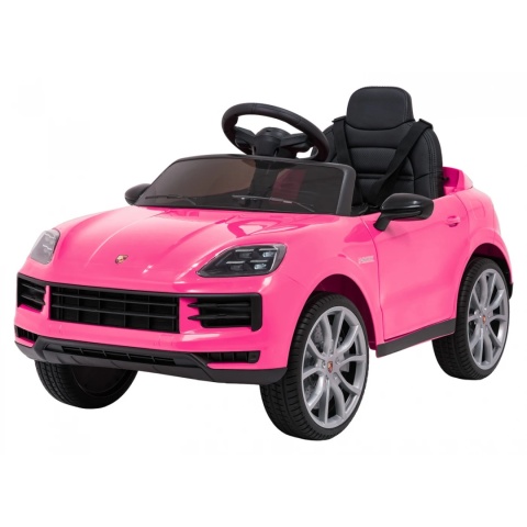 Auto na akumulator Porsche Cayenne 2x45W, 12V/9Ah - Samochód Dla Dzieci Różowy