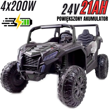 Auto na akumulator MEGA Buggy ATV Racing A032 4x4 Czarny 24V 21Ah