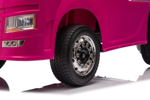 OUTLET Auto na akumulator TIR Ciężarówka Scania R-SERIE 500 4x4 Różowa