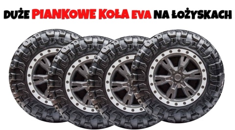 Autko na akumulator MEGA Buggy ATV Racing 4x4 SZARY 24V 21Ah