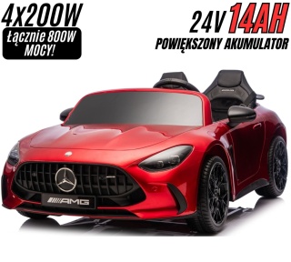 Auto Na Akumulator Mercedes GT63 AMG DK-GT63 4x200W + POWIĘKSZONY AKUMULATOR 24V14Ah Czerwony Lakierowany