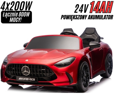 Auto Na Akumulator Mercedes GT63 AMG DK-GT63 4x200W + POWIĘKSZONY AKUMULATOR 24V14Ah Czerwony Lakierowany