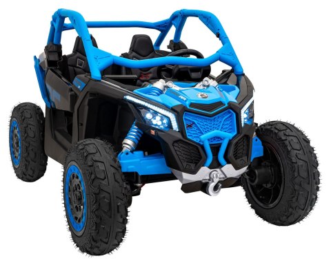 Buggy CAN-AM Maverick 3 PRO + Pompowane KOŁA auto na akumulator Niebieski 2x320W 24V DK-CA001 + PEŁNE STEROWANIE