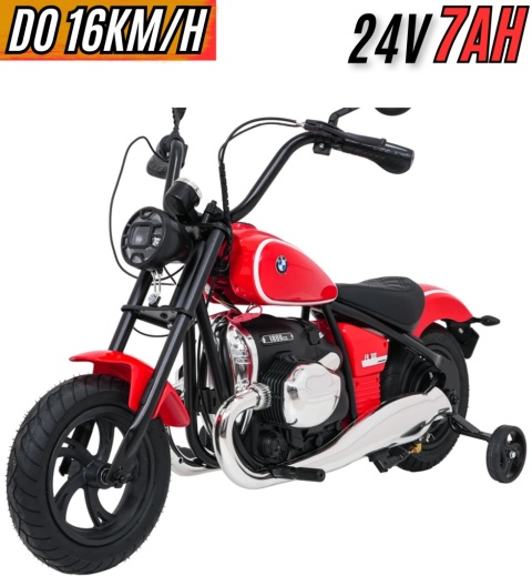 Duży Motor CHOPPER BMW R18 + silnik bezszczotkowy 24V 200W do 16km/h Czerwony