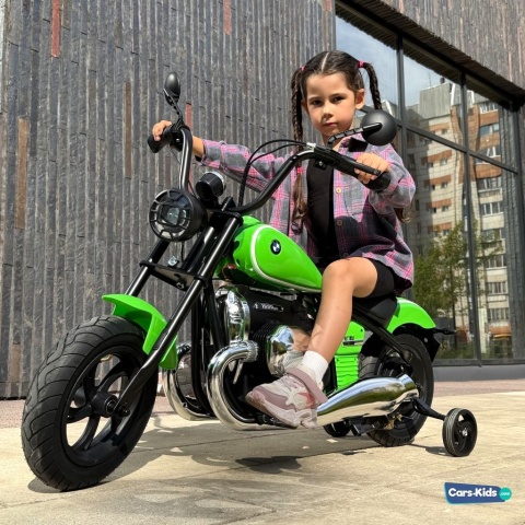 Duży Motor CHOPPER BMW R18 + silnik bezszczotkowy 24V 200W do 16km/h Zielony
