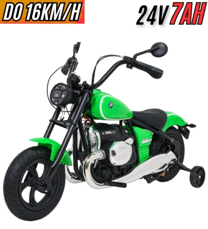 Duży Motor CHOPPER BMW R18 + silnik bezszczotkowy 24V 200W do 16km/h Zielony