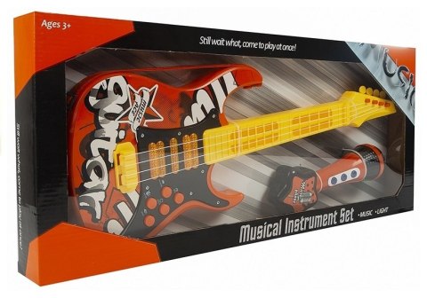 Gitara Elektryczna z Mikrofonem Struny Zabawka