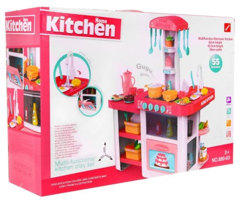 Kuchnia Aneks Kuchenny Kran z Wodą 46 Elementów Różowa