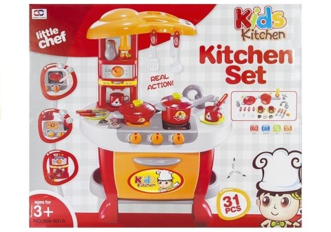 Kuchnia Kitchen Set 31el. Światło Dźwięk 2 Kolory