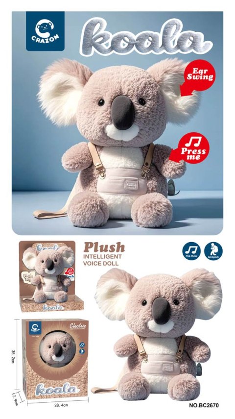 Interaktywna Koala z Funkcją Świateł i Dźwięku