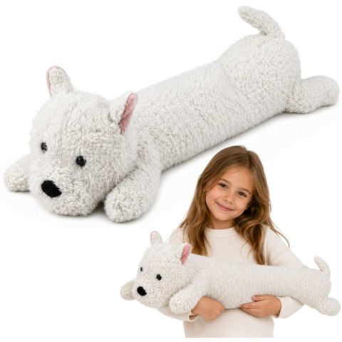 Pluszowy Pies West Highland Przytulanka Maskotka Biały 60 cm