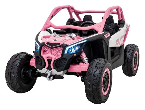 Pojazd Buggy Maverick Turbo RR STRONG Pompowane Koła Różowy