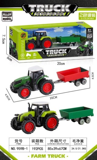 Traktor Zielony z Przyczepą