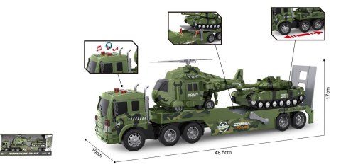 Zestaw Laweta Wojskowa z Helikopterem i Czołgiem