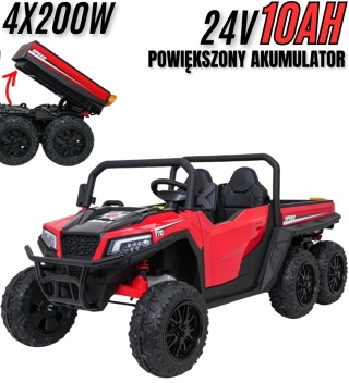 Auto Farmer Truck X-POWER GLADIATOR elektryczny kiper wywrotka Czerwony