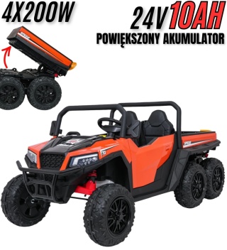 Auto Farmer Truck X-POWER GLADIATOR elektryczny kiper wywrotka Pomarańczowy