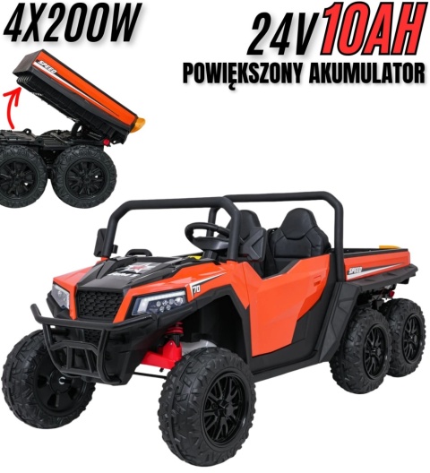 Auto Farmer Truck X-POWER GLADIATOR elektryczny kiper wywrotka Pomarańczowy