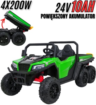 Auto Farmer Truck X-POWER GLADIATOR elektryczny kiper wywrotka 24V10Ah Zielony