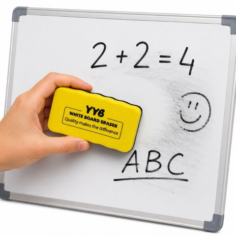 Gąbka Do Tablicy Suchościeralnej Piankowa Filcowa Żółta 10,5 cm