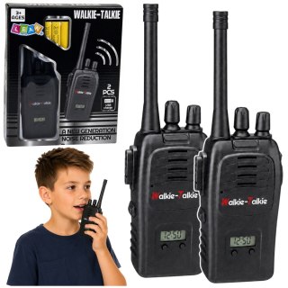 Krótkofalówki Walkie Talkie USB Redukcja Szumów Czarne Zasięg 200M