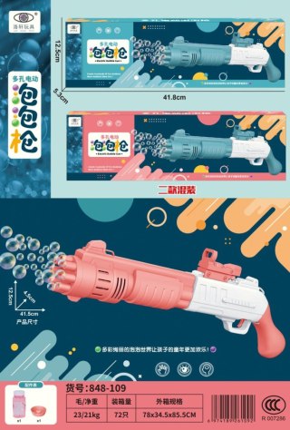 MEGA Pistolet do Baniek Mydlany + Akcesoria