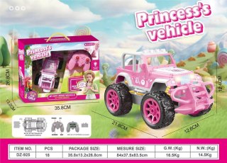 Pojazd Różowy Terenowy Księżniczki R/C