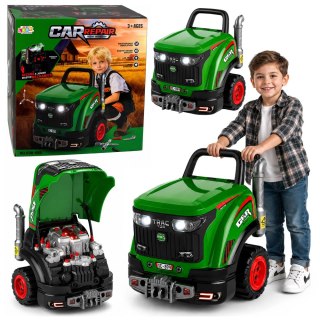 Traktor Do Rozkręcania Mały Majsterkowicz Światła Dźwięki Para Wodna